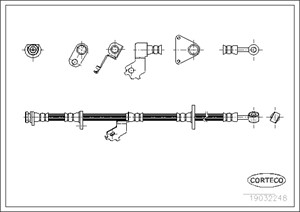 Bremseslange, Framaksel venstre, Høyre, Venstre, HONDA,MG,ROVER, 46411ST3E01, 46411ST3E02, GBH90281, SHB100920