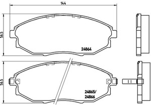 Bremseklosser sett, Framaksel, CHEVROLET EPICA, 5520086Z00, 93723738, 96475027, 96496765, 96952179