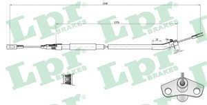 Kabel, parkeringsbremse, Bak, Høyre, Venstre, MERCEDES-BENZ, 9014202885