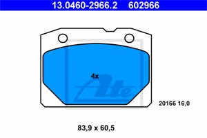 Bremseklosser sett, Foran, LADA 1200-1500 Kombi, 1200-1600, NOVA, NOVA Kombi, TOSCANA, 2101-3501089, 2101-3501090