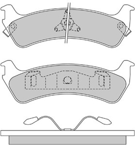 Bremseklosser sett, Bakaksel, FORD USA EXPLORER, WINDSTAR, 3329139, 3648797, 3943615, 3996758, F5TZ2200A, XL2Z-2200-AA, XL2Z-2200-BA