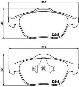 Bremseklosser sett, Framaksel, RENAULT ESPACE IV, LAGUNA II, LAGUNA Grandtour II, VEL SATIS, 410607716R, 7701206747, 7701207615, 7701207