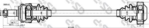 Drivaksel, bakaksel begge sider, BMW 3 [E36], 3 Cabriolet [E36], 3 Coupé [E36], 3 Touring [E36], Z3 Roadster [E36], 33211226904, 3321122