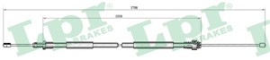 Kabel, parkeringsbremse, Bak, Venstre, CITROËN XSARA PICASSO, 4745P5, 9633826680