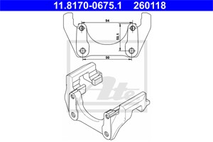Holder, bremseklave, Bakaksel, VOLVO XC90 I, 30665017, 8602902