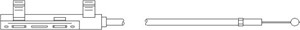Panserkabel, Bak, SKODA SUPERB I, VW PASSAT B5, PASSAT B5 Variant, PASSAT B5.5, PASSAT B5.5 Variant, 3B1 823 535A, 3B1 823 535B, 3B1 823