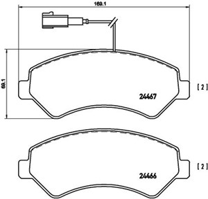 Bremseklosser sett, Framaksel, CITROËN,FIAT,PEUGEOT, 1611839280, 1612433780, 1617284580, 425375, 425376, 425464, 71773145, 77364161, 773