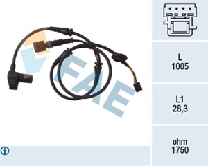 Sensor, hjulturtall, Framaksel, AUDI A4 B6, A4 B6 Avant, A4 B6 Cabriolet, A4 B7, A4 B7 Avant, A4 B7 Cabriolet, SEAT EXEO, EXEO ST, 8E0 9