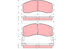 Bremseklosser sett, Framaksel, FORD USA,MAZDA, 3401278, E92Z2001A, E92Z2001B, F32Z2001A, G211-33-28Z, GAYA3323Z, GJ21-33-28Z A, GJ21-33-