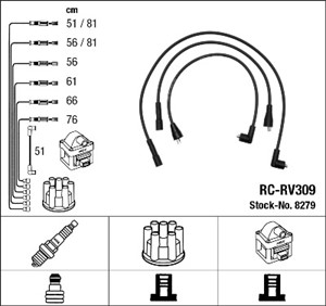 Tennledningssett, LAND ROVER DISCOVERY I, DISCOVERY II, RANGE ROVER I, RTC 6551