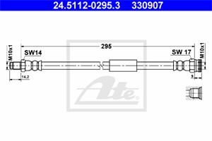 Bremseslange, Bakaksel, FIAT CROMA, CROMA Skåp / kombi, 51733731