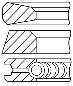 Stempelringsett, FORD TRANSIT Buss, TRANSIT Flak/chassi, TRANSIT Skåp, TRANSIT TOURNEO Buss, 1655990, 6193382, 6193383, 6193384, 914F614