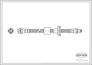Bremseslange, Foran, Framaksel, BMW X3 [E83], 34303411443