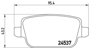 Bremseklosser sett, LAND ROVER FREELANDER 2, LR003655, LR023888, PW990333