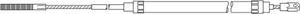 Kabel, parkeringsbremse, Bak, Foran, BMW 3 [E36], 3 Cabriolet [E36], 3 Coupé [E36], 3 Touring [E36], 3441 1 160 134