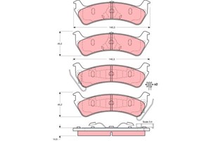 Bremseklosser sett, Bakaksel, FORD USA WINDSTAR, JEEP CHEROKEE, 3538978, F58A-2M008-BA, F58Z2200F