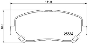 Bremseklosser sett, Framaksel, MAZDA CX-5, CX-5 Van, K0Y13323Z, K0Y13328Z, K0Y13328ZA, KCYR3328Z, KDY93328Z, KRY23328Z