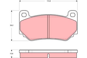 Bremseklosser sett, Framaksel, MG MG TF, MGF, SFP 000170, SFP 000310, SFP 000311