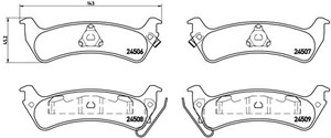 Bremseklosser sett, JEEP GRAND CHEROKEE I, 04796344, 04883717AA, 4796344