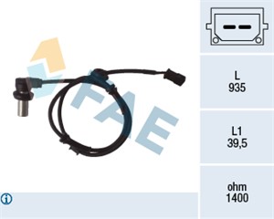 Sensor, hjulturtall, bakaksel begge sider, AUDI A4 B5, A4 B5 Avant, VW PASSAT B5, 8D0 927 807 C, ALS-1415