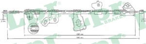 Kabel, parkeringsbremse, Bak, Venstre, TOYOTA YARIS, 4643052010