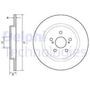 Bremseskive, Bakaksel, LEXUS CT, TOYOTA URBAN CRUISER, 4243152160, 42431-52160
