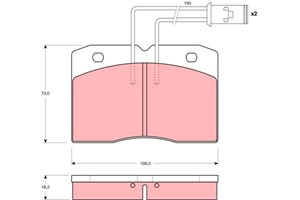 Bremseklosser sett, ALFA ROMEO AR 8 Flak/chassi, AR 8 Skåp, IVECO DAILY Flak/chassi I, DAILY Flak/chassi II, DAILY Skåp I, DAILY Skåp II