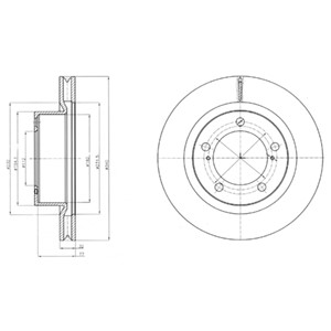 Bremseskive, Framaksel, LEXUS LX, TOYOTA LAND CRUISER 200, 4351260180, 43512-60180