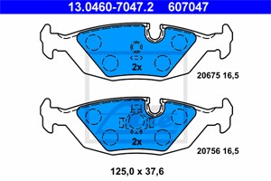 Bremseklosser sett, Bakaksel, BMW 5 [E28], 6 [E24], 7 [E23], 34 21 1 153 196, 34 21 1 154 613, 34 21 1 155 077, 34 21 1 156 463, 34 21 1