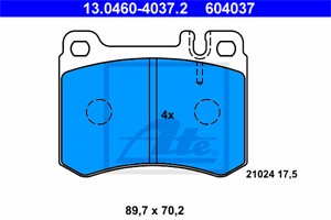 Bremseklosser sett, Framaksel, MERCEDES-BENZ SL [R107], 001 420 03 20, 001 420 08 20, 001 420 76 20, 001 420 85 20, A 001 420 03 20, A 0