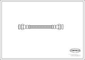 Bremseslange, Bak, Bakaksel, Framaksel, AUDI,SEAT,VW, 1H0611775, 1H0611775A