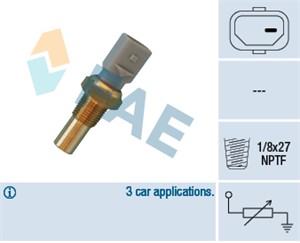 Kjølevæsketemperatursensor, DODGE RAM 1500 Pick-up, RAMCHARGER, 13561-0D020, 13561-22020, 56027011, TS-271