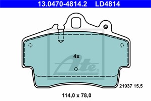 Bremseklosser sett, Framaksel, PORSCHE BOXSTER, CAYMAN, 986 351 939 11, 986 351 939 13, 986 351 939 15, 987 351 939 02, 987 351 939 03