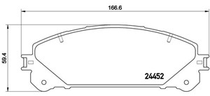 Bremseklosser sett, Bakaksel, Framaksel, LEXUS,TOYOTA, 044650E010, 044650E020, 044650E030, 044650E040, 044650W210, 0446533490, 044654815