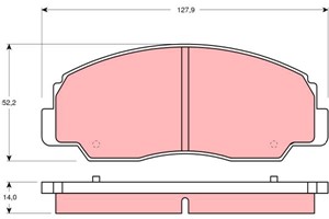 Bremseklosser sett, Framaksel, DAIHATSU FEROZA Hard Top, FEROZA Soft Top, ROCKY Hard Top, ROCKY Soft Top, RUGGER, 04491-27010, 04491-600