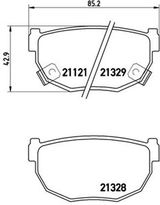 Bremseklosser sett, Bakaksel, NISSAN 200SX Coupé, 240SX, 300ZX, CEDRIC Hardtop, SILVIA, SKYLINE, SKYLINE Coupé, 0406001P90, 4406001P25,