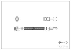 Bremseslange, Bakaksel, Hjulside, HYUNDAI LANTRA I, LANTRA Kombi II, 5874428300