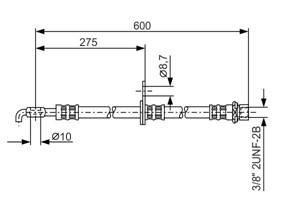 Bremseslange, Framaksel venstre, TOYOTA AVENSIS, AVENSIS Kombi, AVENSIS Sedan, COROLLA, COROLLA Kombi, COROLLA Sedan, COROLLA Verso, 900