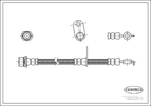Bremseslange, Framaksel, Framaksel venstre, Venstre, TOYOTA AVENSIS, COROLLA, COROLLA Kombi, COROLLA Sedan, COROLLA Verso, 90080-94200