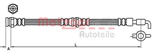 Bremseslange, Foran, Høyre, Venstre, FORD RANGER, MAZDA B-SERIE, 1362968, 3687480, UH7443980