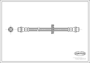 Bremseslange, Foran, Framaksel, VW CORRADO, GOLF II, PASSAT B3/B4, PASSAT B3/B4 Variant, 535611701