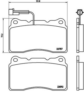 Bremseklosser sett, Framaksel, ALFA ROMEO 159, 159 Sportwagon, LANCIA DELTA III, MASERATI QUATTROPORTE VI, 0000071765647, 71765647, 7736