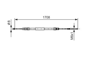 Kabel, parkeringsbremse, Høyre, BMW 3 [E46], 3 Cabriolet [E46], 3 Compact [E46], 3 Coupé [E46], 3 Touring [E46], 34 41 1 165 020