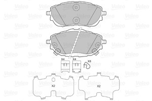 Bremseklosser sett, Framaksel, TOYOTA AURIS, AURIS Kombi, AURIS VAN Skåp/halvkombi, COROLLA Sedan, 04465-02390, 04465-02391, 446502390,