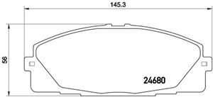 Bremseklosser sett, Framaksel, TOYOTA HIACE / COMMUTER Buss V, HIACE Buss IV, HIACE Skåp IV, HIACE Skåp V, 0446526420, 0446526421