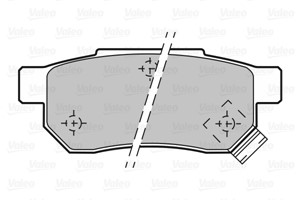 Bremseklosser sett, Bakaksel, ACURA,HONDA,LOTUS,MG,ROVER, 06022-SP8-000, 43022SE0505, 43022-SE0-505, 43022SE0506, 43022-SE0-506, 43022SE