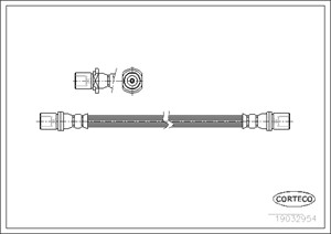 Bremseslange, Bakaksel, TOYOTA HIACE Buss IV, HIACE Skåp IV, 9094702828