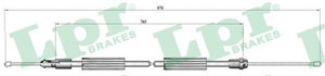 Kabel, parkeringsbremse, Venstre, RENAULT SAFRANE I, SAFRANE II, 7700812524