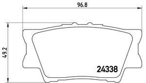Bremseklosser sett, Bakaksel, LEXUS,TOYOTA, 0446602220, 0446606060, 0446606070, 0446606090, 0446606100, 0446606200, 0446606230, 04466331