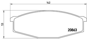 Bremseklosser sett, Framaksel, NISSAN, 4106002J90, 4106002J91, 4106032J90, 41060C7025, 41060C7125, 41060C7190, 41060C7191, 41060C7194, 4